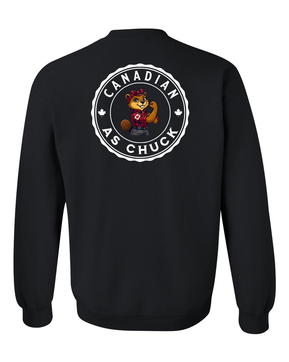 CDN as Chuck Rosie Flex Left Chest and Back Crewneck Sweatshirt - Gildan Canada (sewn Internationally) - Unisex