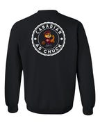 CDN as Chuck Rosie Flex Left Chest and Back Crewneck Sweatshirt - Gildan Canada (sewn Internationally) - Unisex