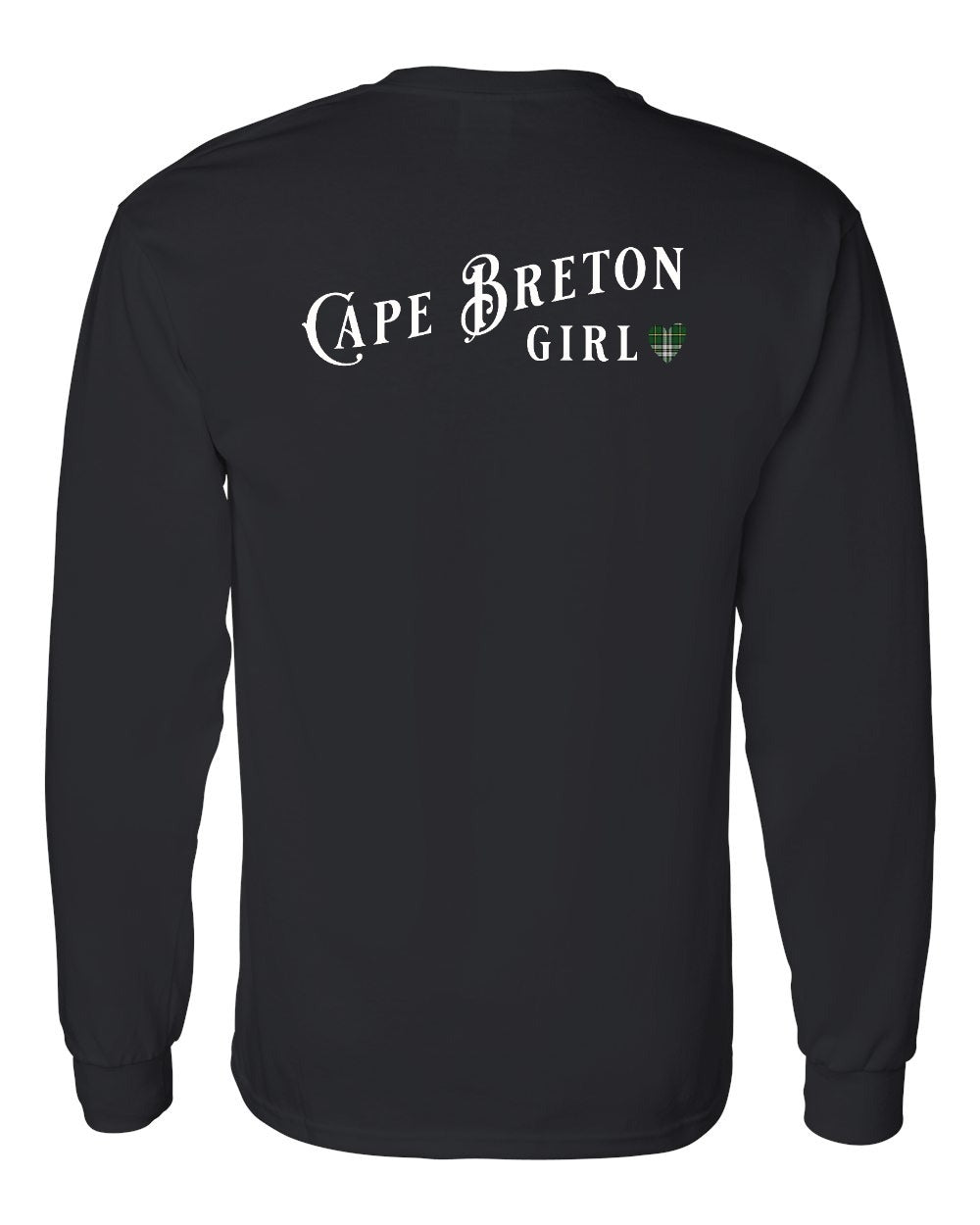 Cape Breton Girl Tartan Left Chest and Back Long Sleeve Tee