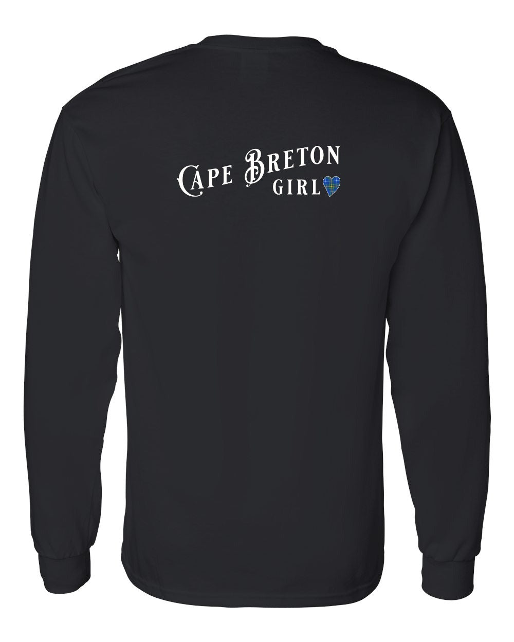 Cape Breton Girl Tartan Left Chest and Back Long Sleeve Tee