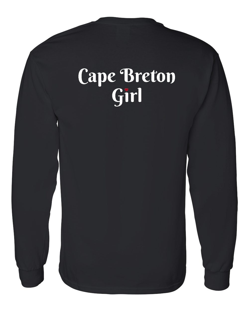 CB Girl Heart Dot Left Chest & Back Long Sleeve Tee - Unisex