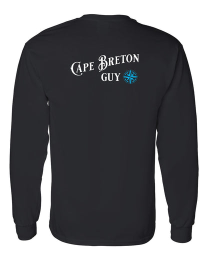 Cape Breton Guy blue Left Chest and Back Long Sleeve Tee