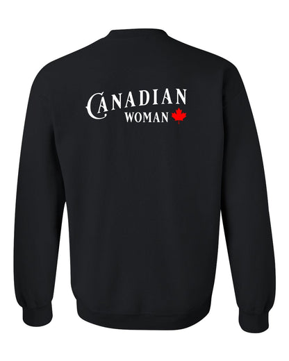 Canadian Woman Left Chest and Back Crewneck