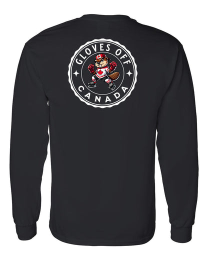 Gloves Off Beaver Left Chest and Back Long Sleeve