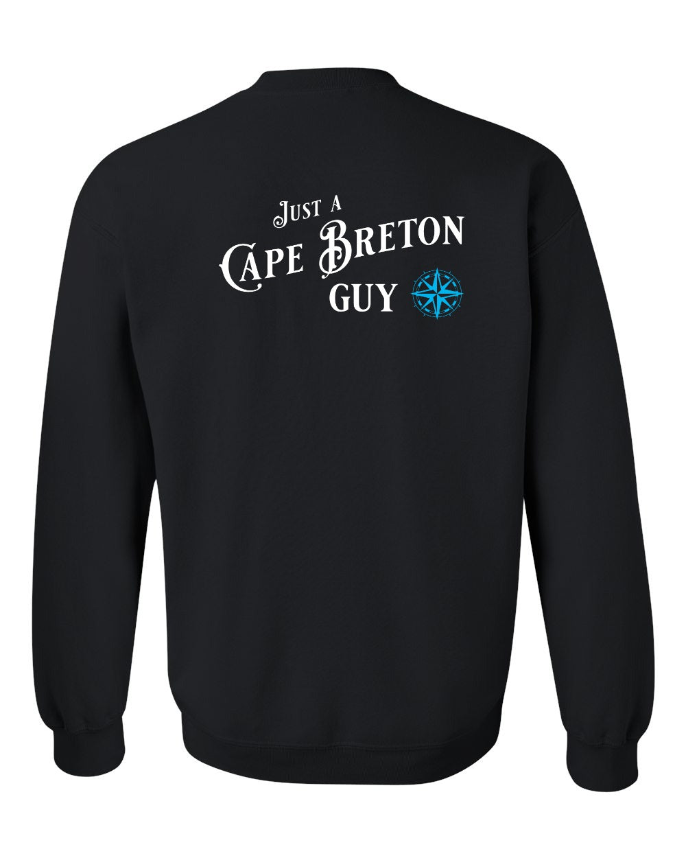 Just a Cape Breton Guy blue Left Chest and Back Crewneck Sweatshirt
