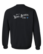 Just a NS Girl Tartan Left Chest and Back Crewneck Sweatshirt - Unisex