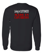 Living in Custom Made in CB Left Chest and Back Long Sleeve Tee - Unisex
