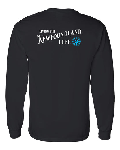 Living the Newfoundland Life blue Left Chest and Back Long Sleeve
