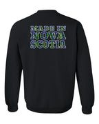 Made In NS ( Tartan Lettering) Left Chest and Back Crewneck Sweatshirt - Unisex