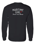 Maritime Girl Forever and Always Left Chest & Back Long Sleeve Tee - Unisex