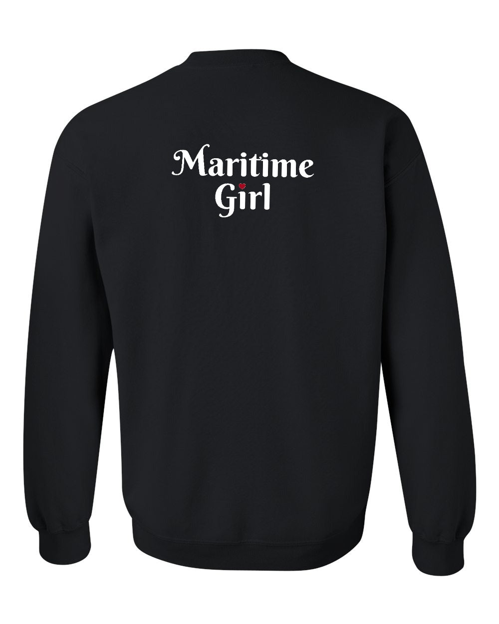 Maritime Girl Heart Dot Left Chest & Back Crewneck Sweatshirt - Unisex