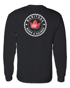Born and Raised Manitoba Left Chest and Back Long Sleeve - Gildan Canada (sewn Internationally) - Unisex