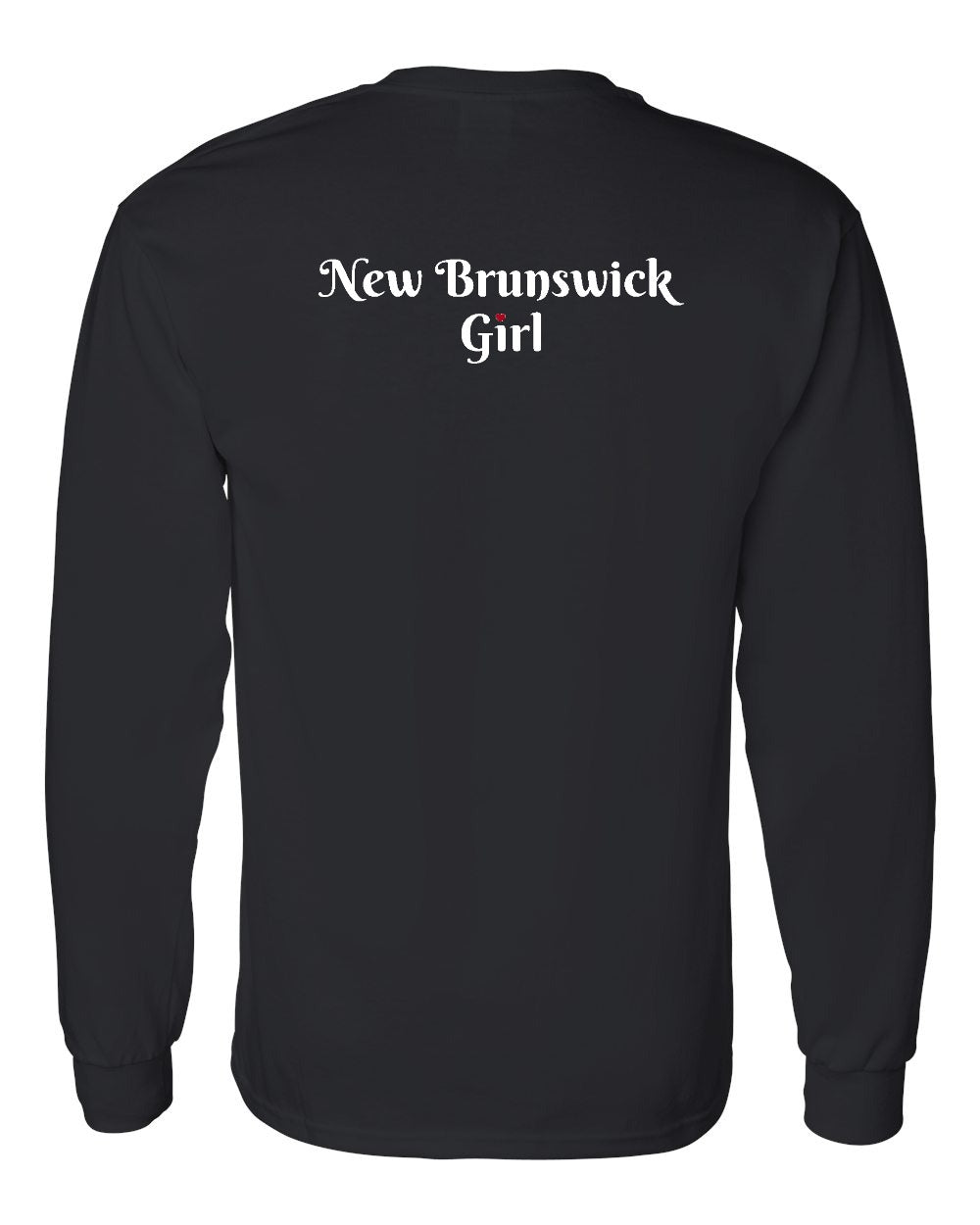 NB Girl Heart Dot Left Chest & Back Long Sleeve Tee - Unisex