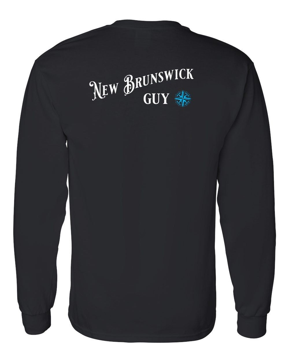 New Brunswick Guy blue Left Chest and Back Long Sleeve Tee