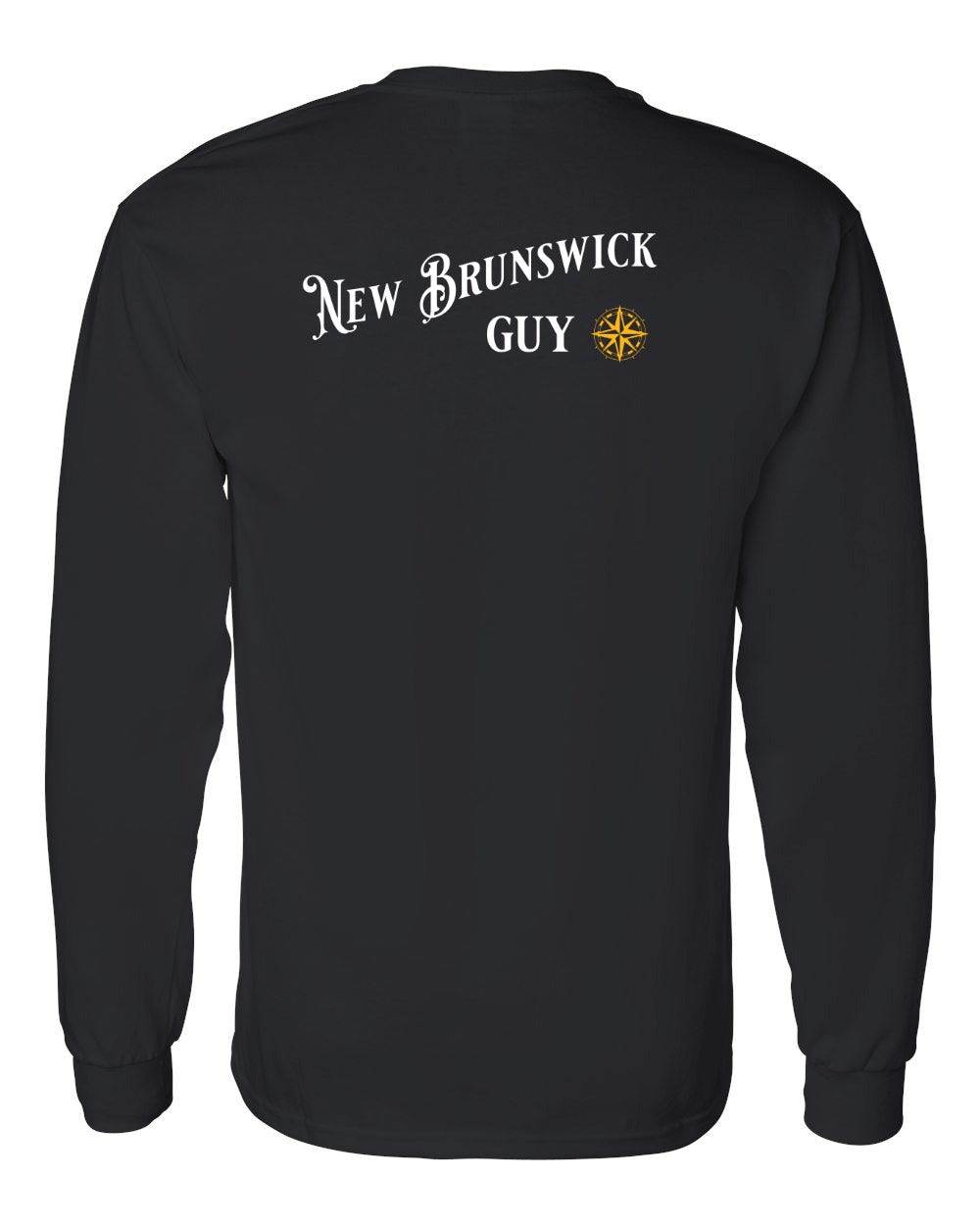 New Brunswick Guy yellow Left Chest and Back Long Sleeve Tee