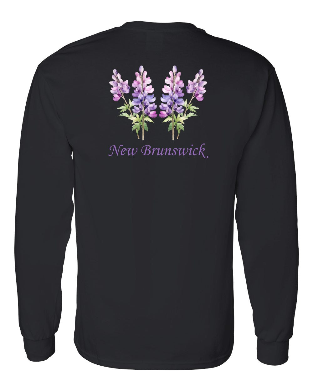 New Brunswick Lupins Left Chest and Back Long Sleeve Tee