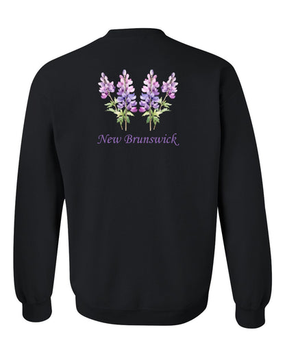 New Brunswick Lupins Left Chest and Back Crewneck Sweatshirt