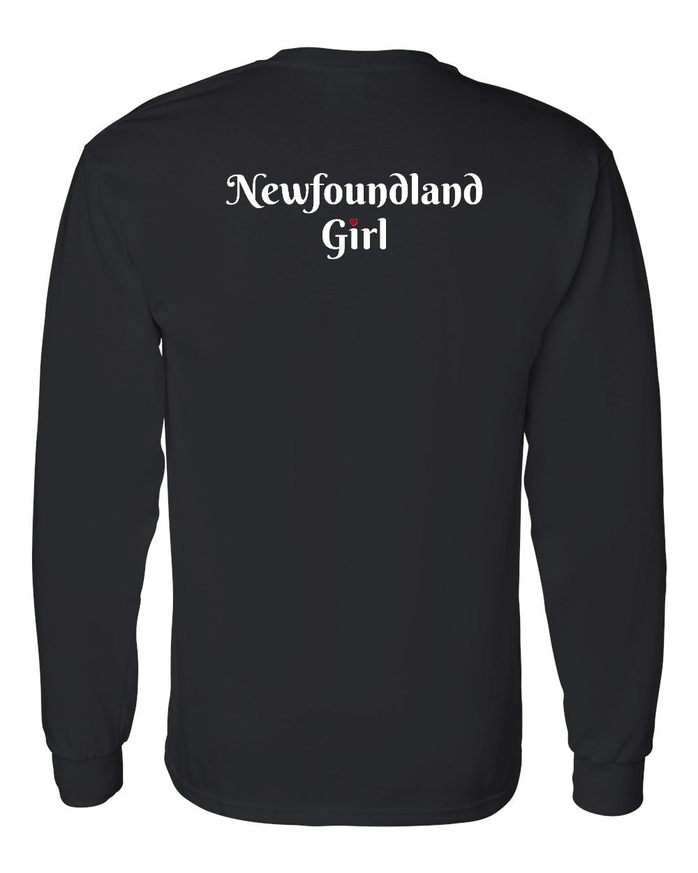 NFLD Girl Heart Dot Left Chest & Back Long Sleeve Tee - Unisex