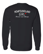 NFLD Girl Forever and Always Left Chest & Back Long Sleeve Tee - Unisex