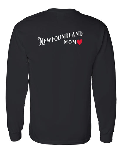Newfoundland Mom Left Chest and Back Long Sleeve