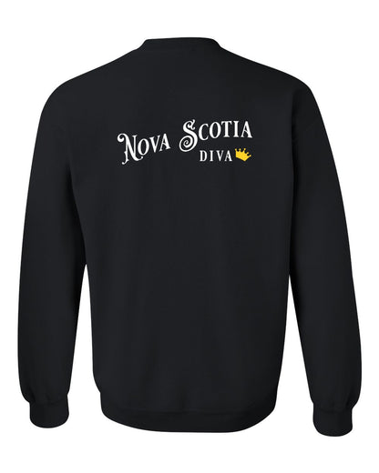 Nova Scotia Diva Left Chest and Back crew-neck