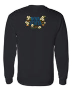 NS Flowers Left Chest and Back Long Sleeve Tee - Unisex