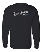 NS Girl Tartan Heart Left Chest and Back Long Sleeve Tee - Unisex