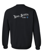 NS Girl Tartan Heart Left Chest and Back Crewneck Sweatshirt - Unisex