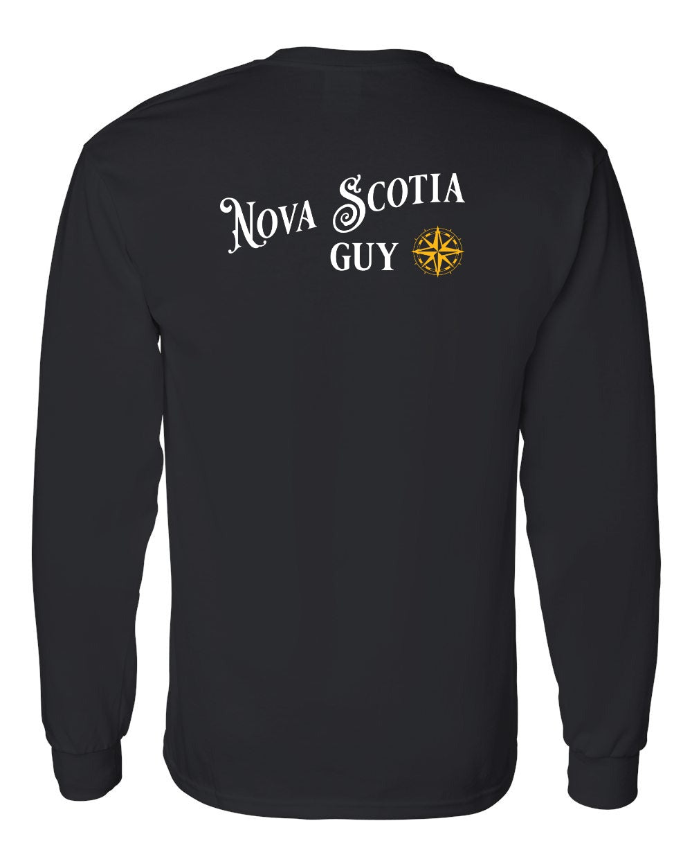 Nova Scotia Guy yellow Left Chest and Back Long Sleeve Tee