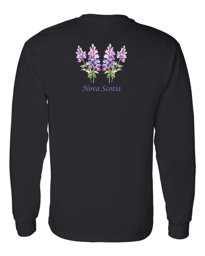 Nova Scotia Lupins Left Chest and Back Long Sleeve Tee