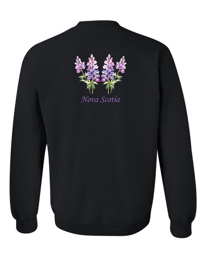 Nova Scotia Lupins Left Chest and Back crew-neck