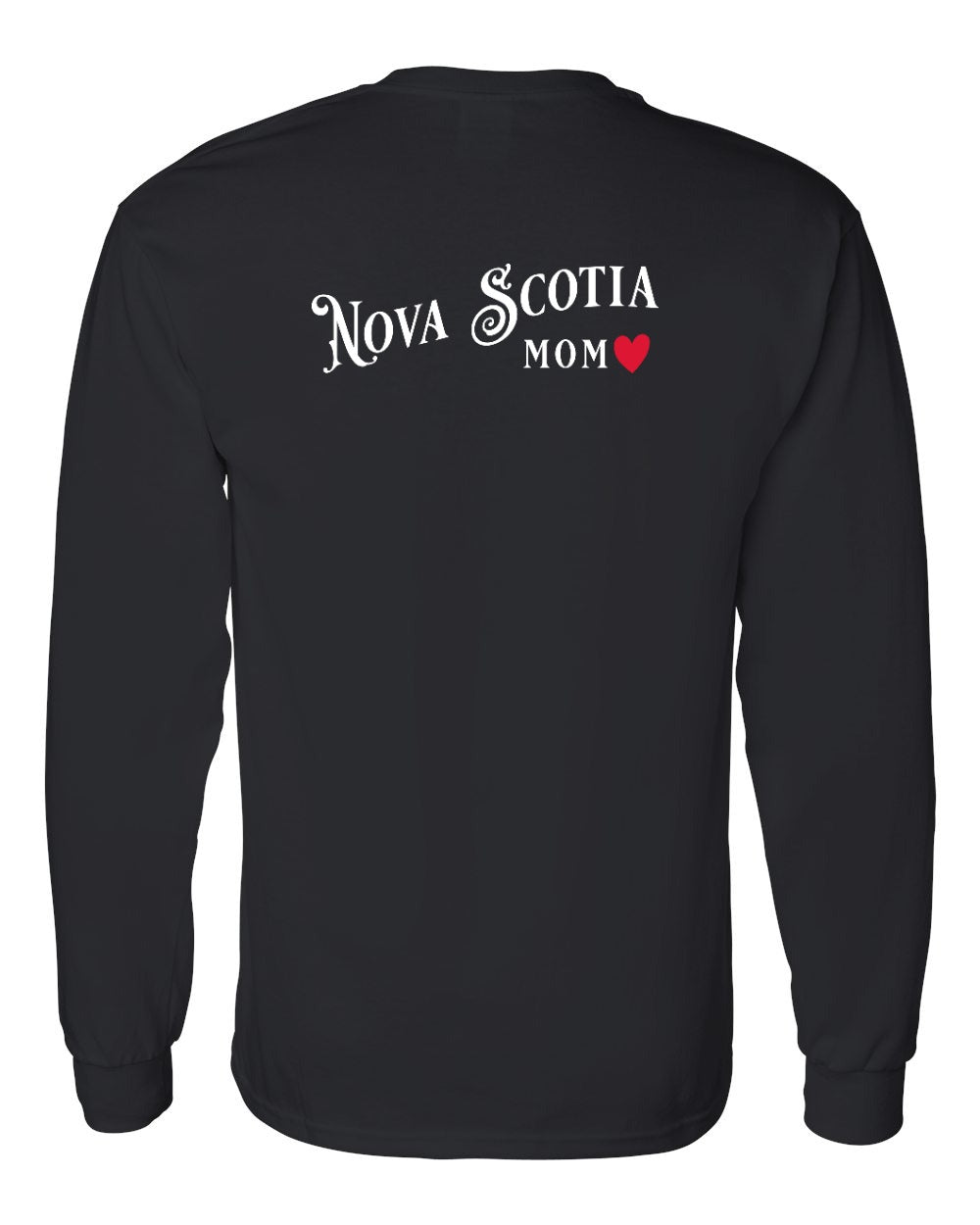 Nova Scotia Mom Left Chest and Back Long Sleeve Tee