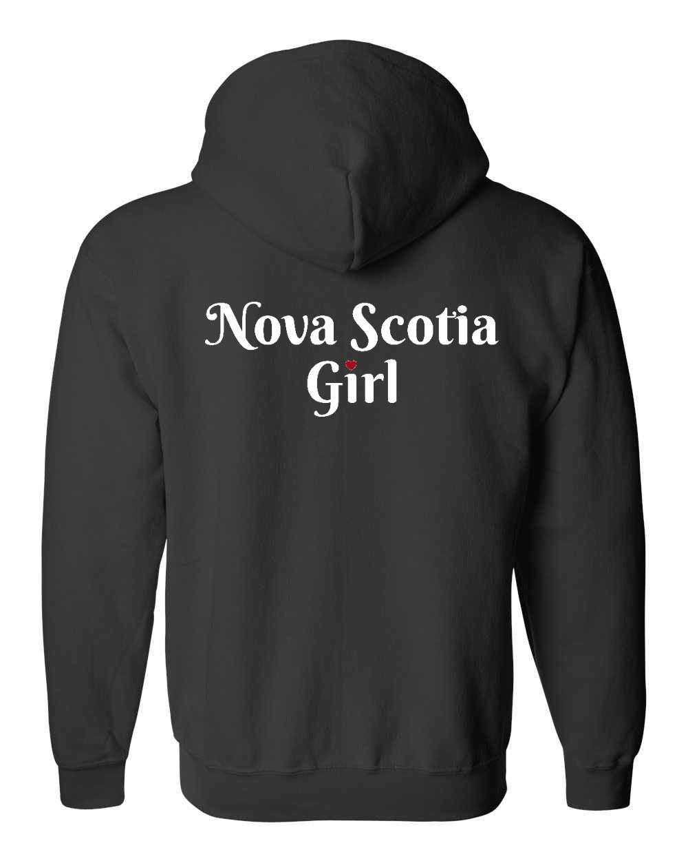 NS Girl Heart Dot Left Chest & Back Zip Hoodie - Unisex