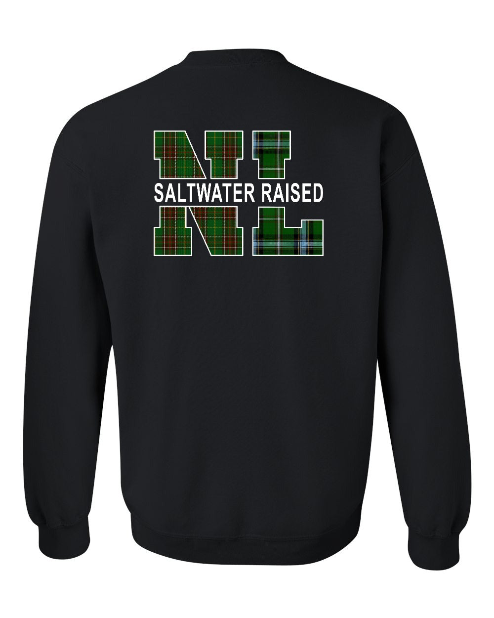 NFLD and Labrador Saltwater Raised Left Chest and Back Crewneck Sweatshirt - Unisex