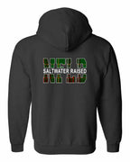 NFLD NFLD Saltwater Raised Left Chest and Back Zip Hoodie - Unisex