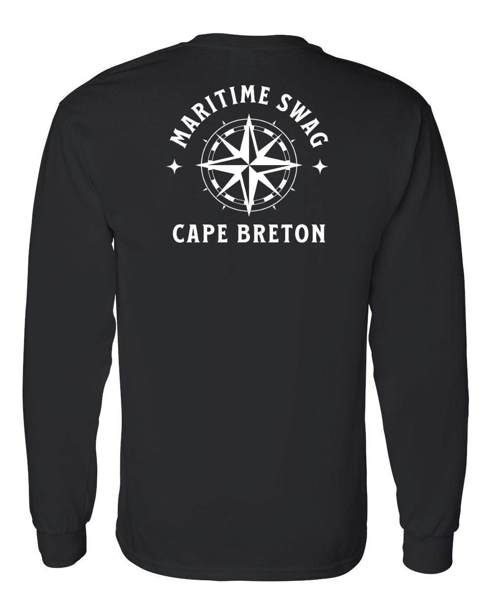 Maritime Swag Cape Breton Compass Left Chest and Back Long Sleeve Tee