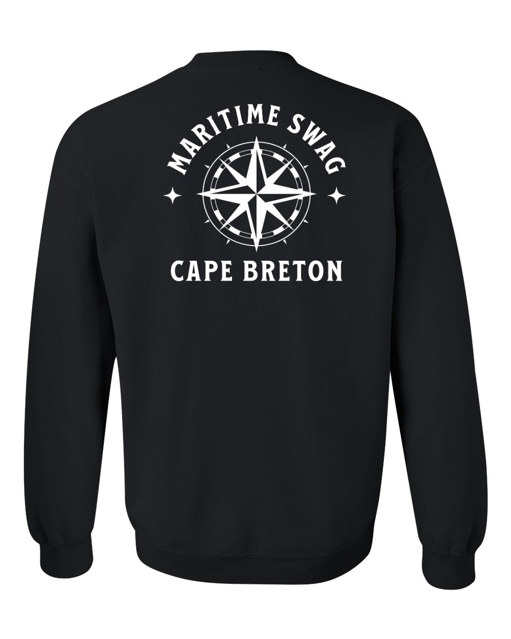 Maritime Swag Cape Breton Compass Left Chest and Back Crewneck Sweatshirt