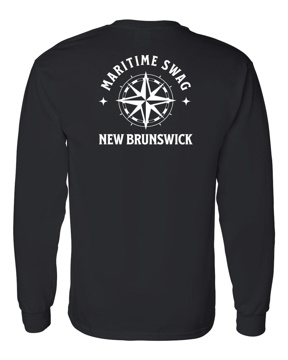 Maritime Swag New Brunswick Compass Left Chest and Back Long Sleeve Tee