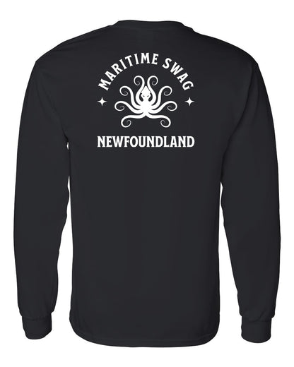 Maritime Swag Newfoundland Octopus Left Chest and Back Long Sleeve