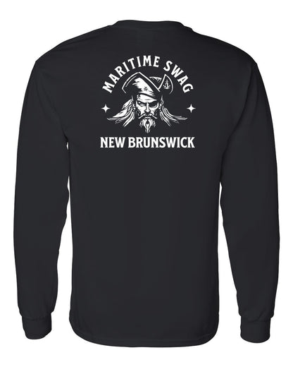 Maritime Swag New Brunswick Pirate Left Chest and Back Long Sleeve Tee