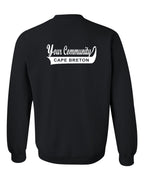Custom Your Community Swoop (CB) Left Chest and Back Crewneck Sweatshirt - Unisex