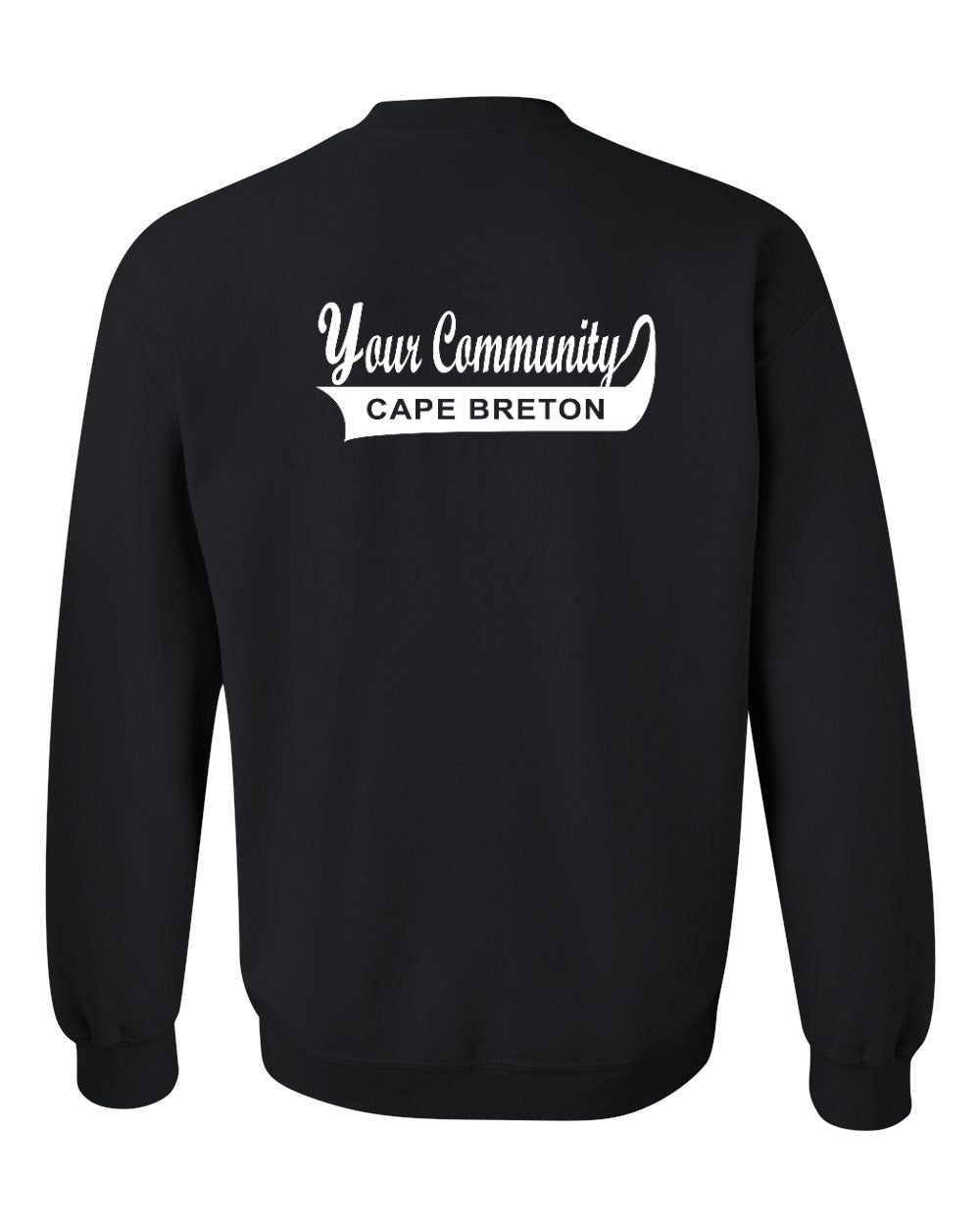 Custom Your Community Swoop (CB) Left Chest and Back Crewneck Sweatshirt - Unisex
