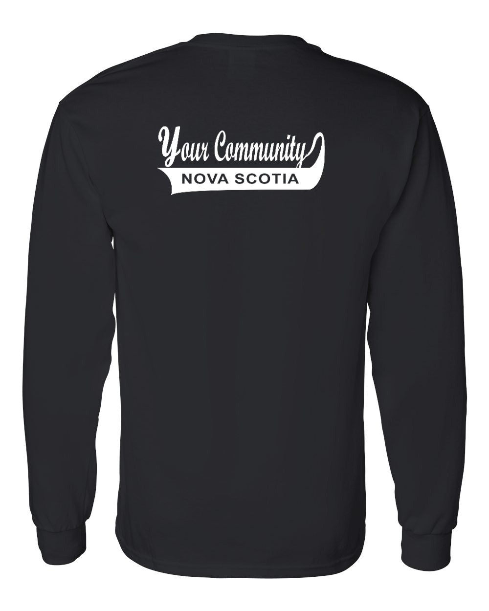 Custom Your Community Swoop (NS) Left Chest and Back Long Sleeve Tee - Unisex