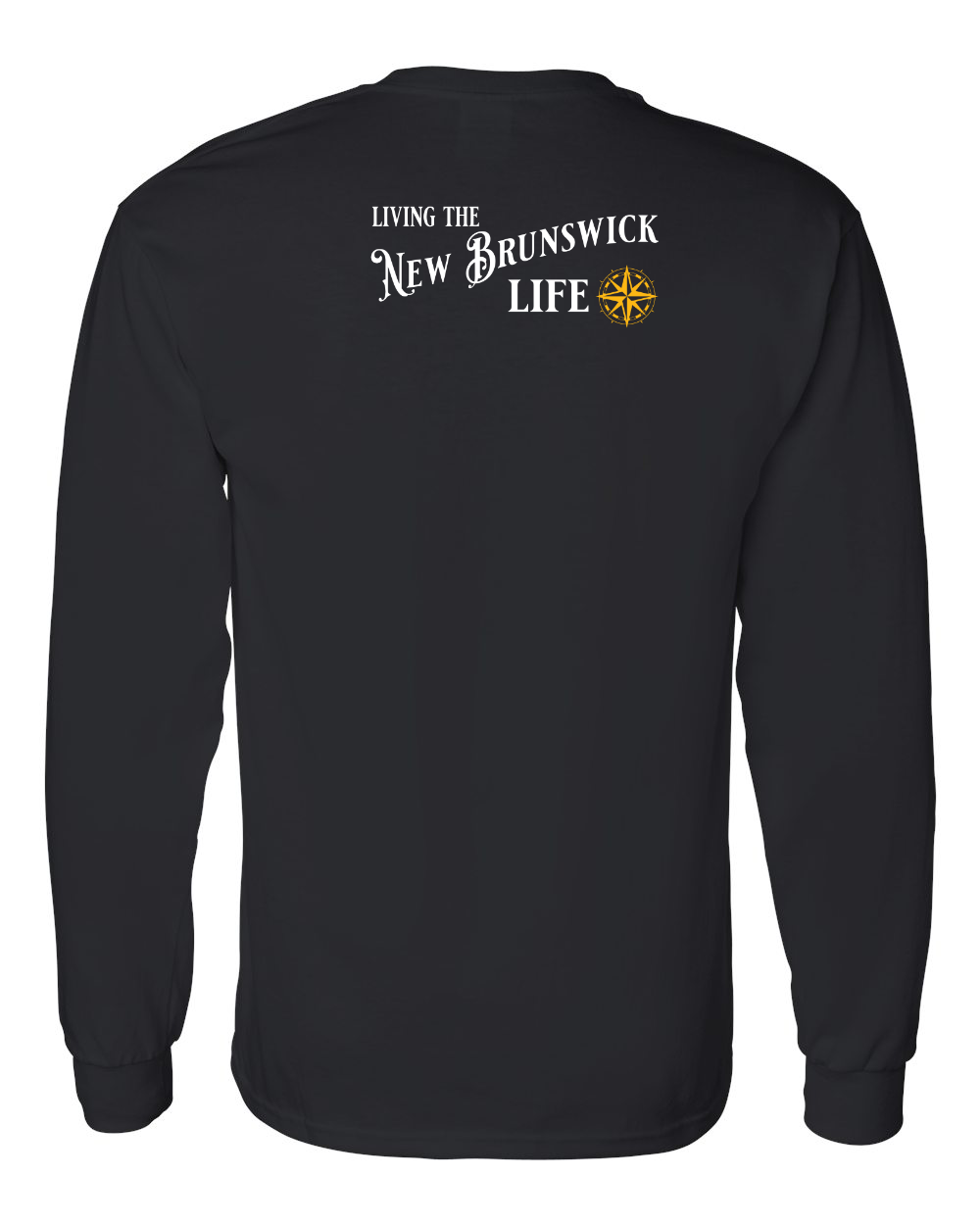 Living the NB Life yellow Left Chest and Back Long Sleeve Tee - Unisex
