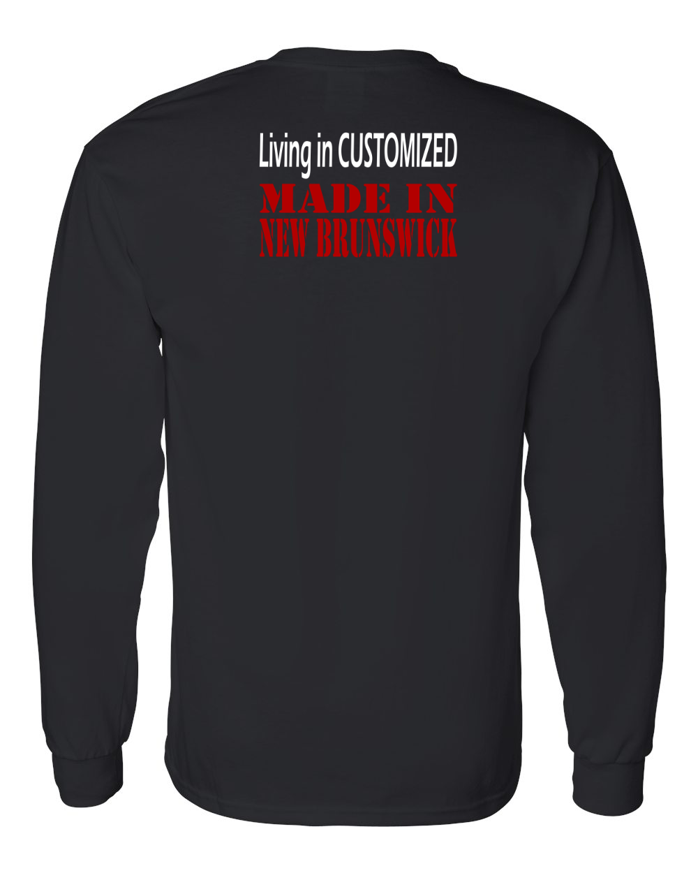 Living in Custom Made in NB Left Chest and Back Long Sleeve Tee - Unisex