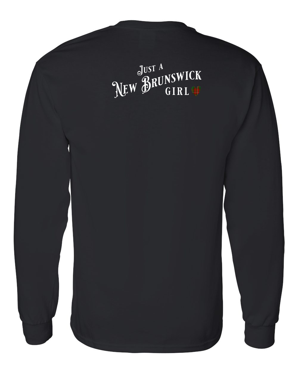 Just a NB Girl Tartan Left Chest and Back Long Sleeve Tee - Unisex