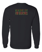 Made In NB ( Tartan Lettering) Left Chest and Back Long Sleeve Tee - Unisex
