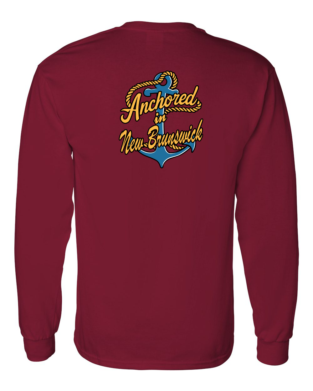 Anchored in NB Left Chest and Back Long Sleeve Tee - Unisex