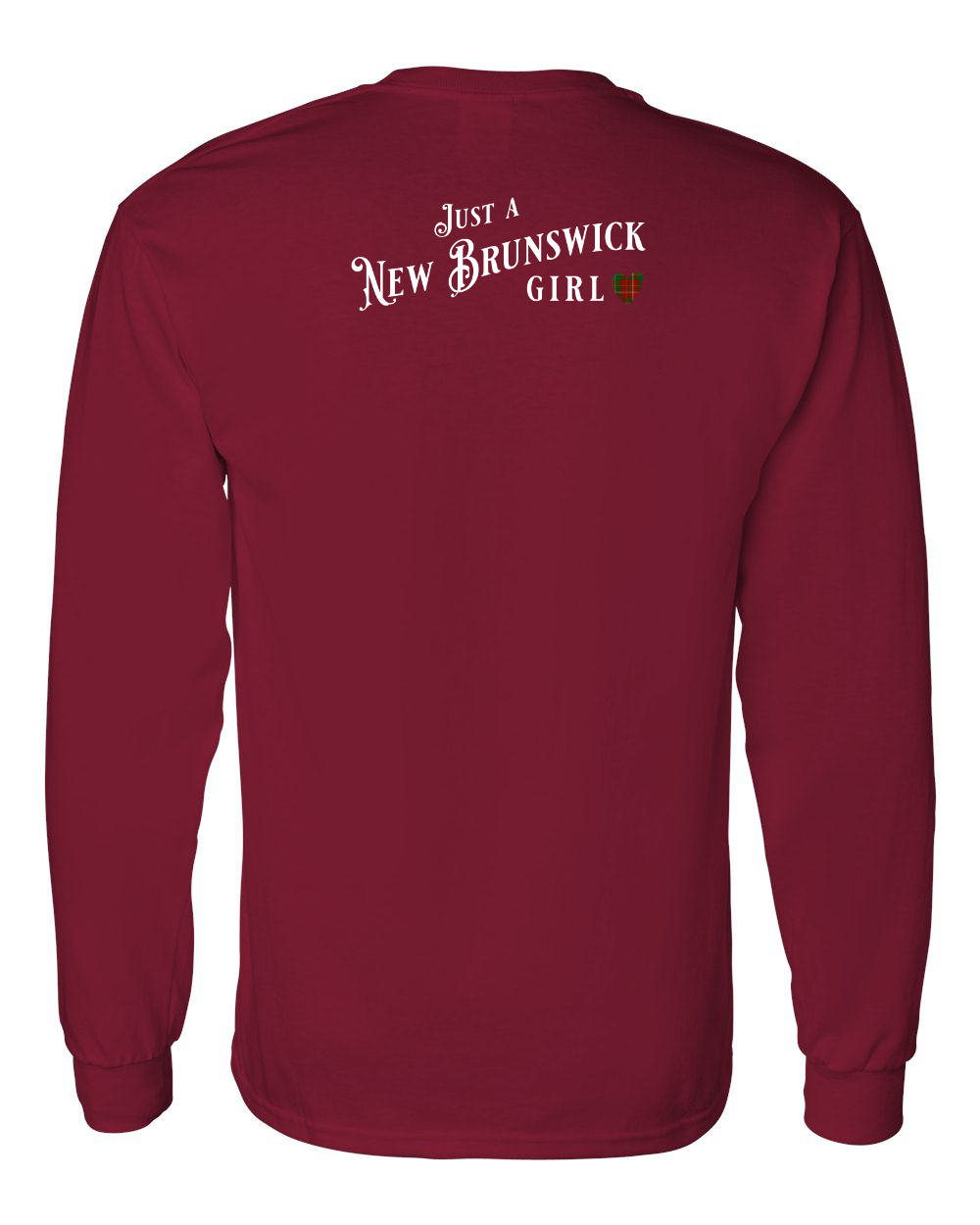 Just a NB Girl Tartan Left Chest and Back Long Sleeve Tee - Unisex