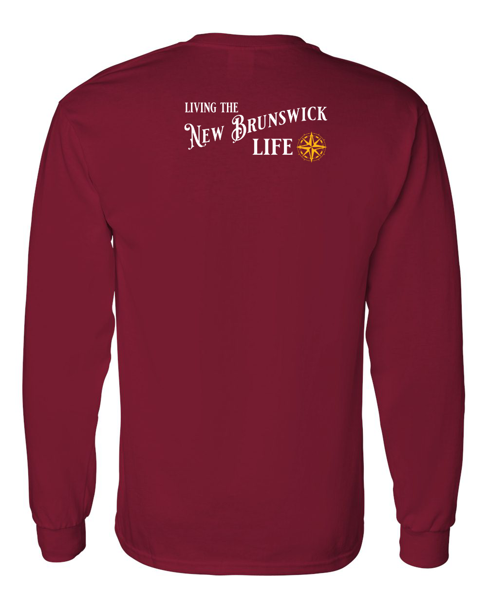 Living the NB Life yellow Left Chest and Back Long Sleeve Tee - Unisex